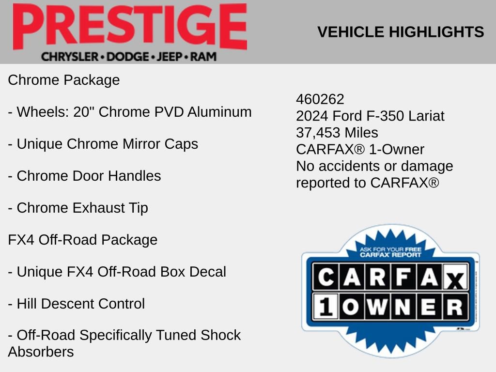 Used 2024 Ford F350 Lariat w/ Chrome Package AWD/4WD image 2