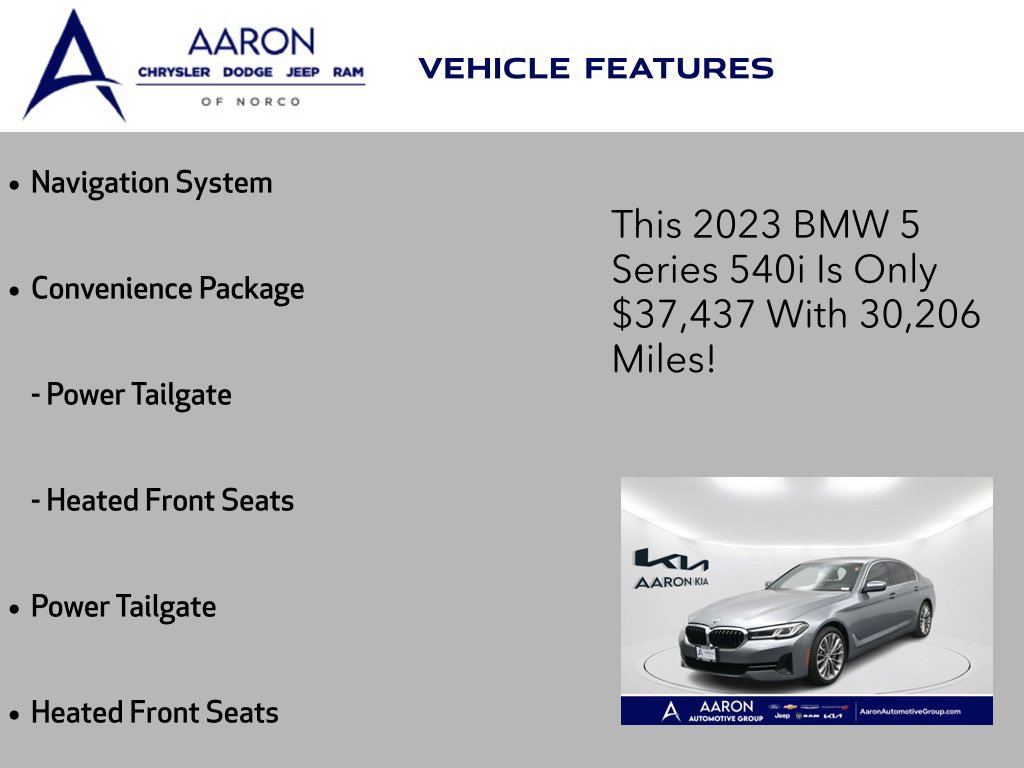 Used 2023 BMW 540i w/ Convenience Package RWD image 4