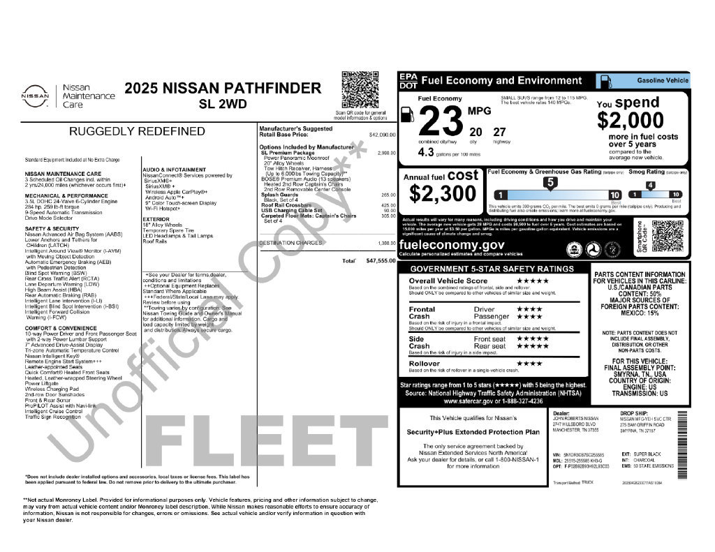 Certified 2025 Nissan Pathfinder SL w/ SL Premium Package FWD image 38