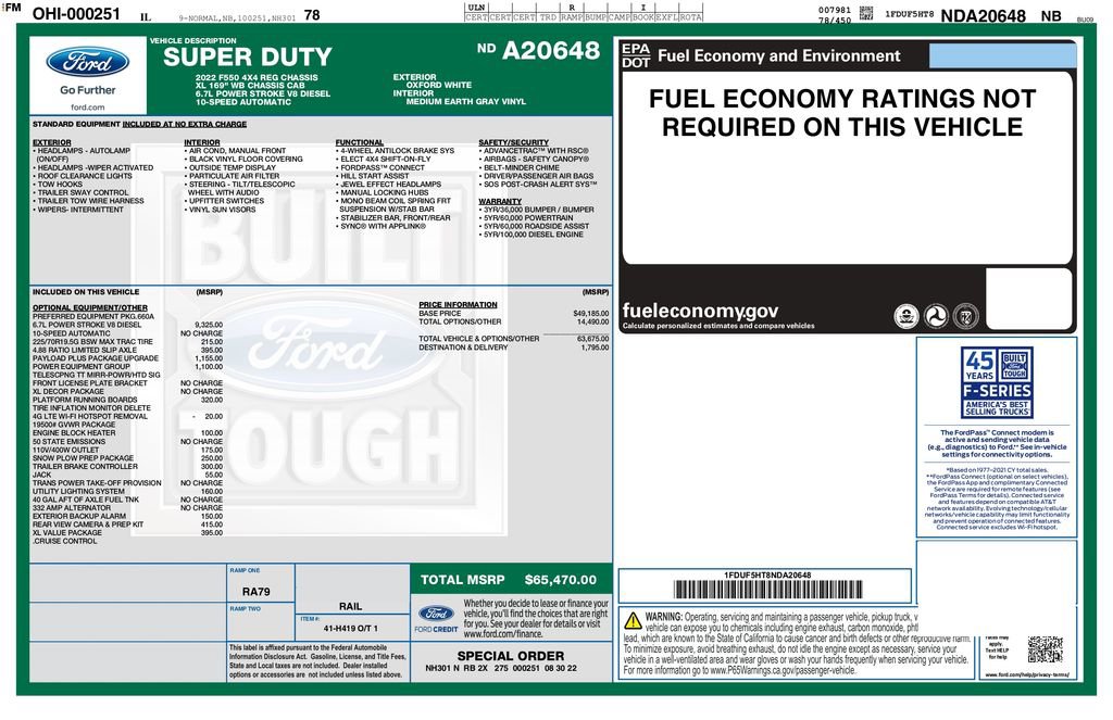 Used 2022 Ford F550 4x4 Regular Cab Super Duty image 2