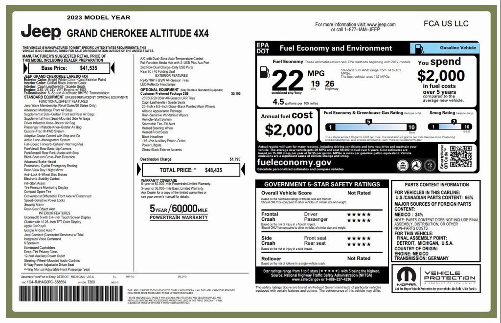 Used 2023 Jeep Grand Cherokee Altitude image 4