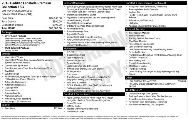 Used 2016 Cadillac Escalade Premium image 42