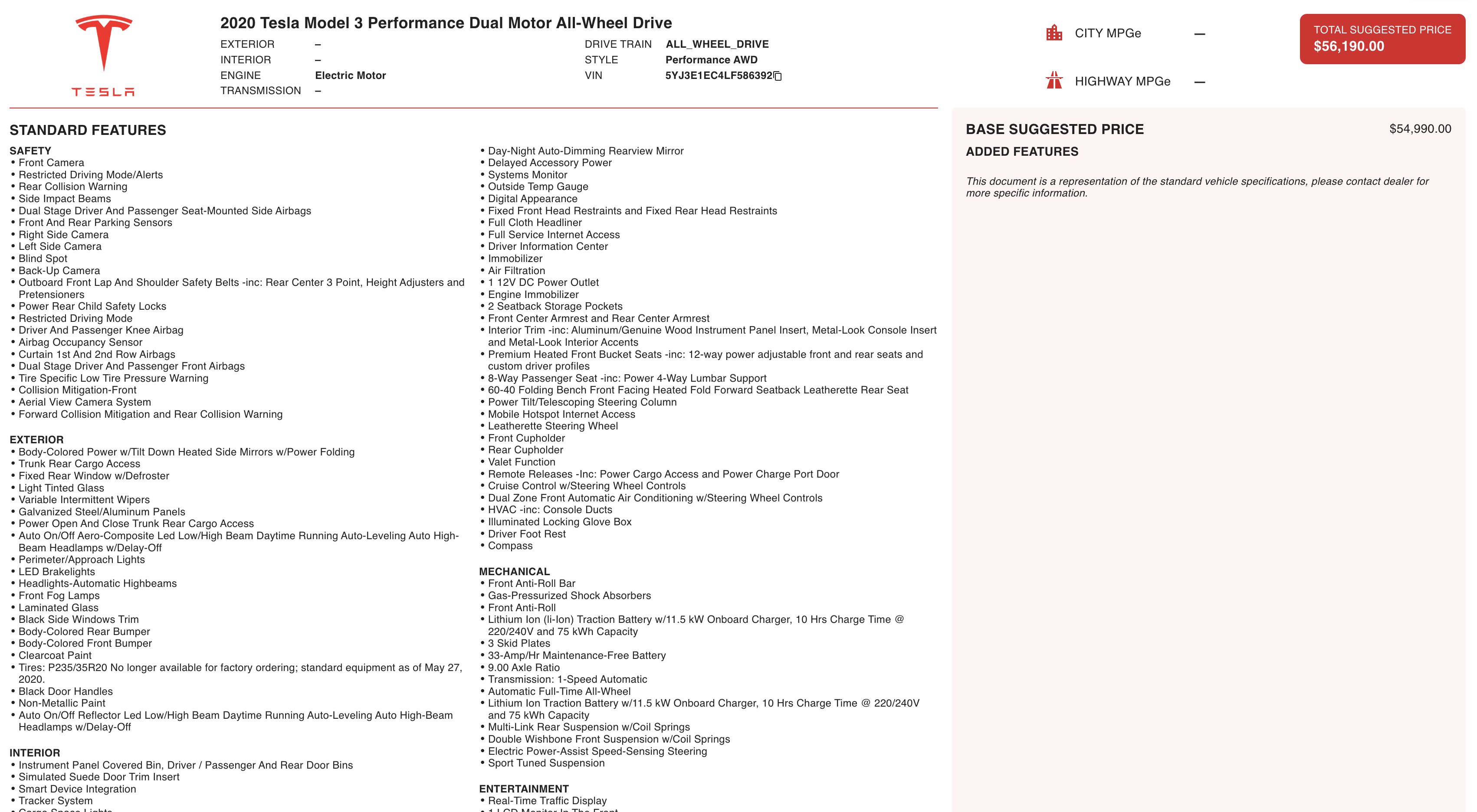 Used 2020 Tesla Model 3 Performance image 4