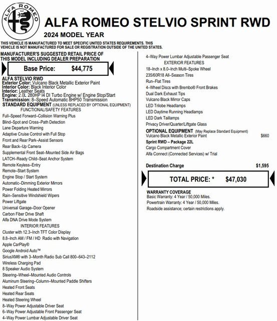 Used 2024 Alfa Romeo Stelvio Sprint image 2
