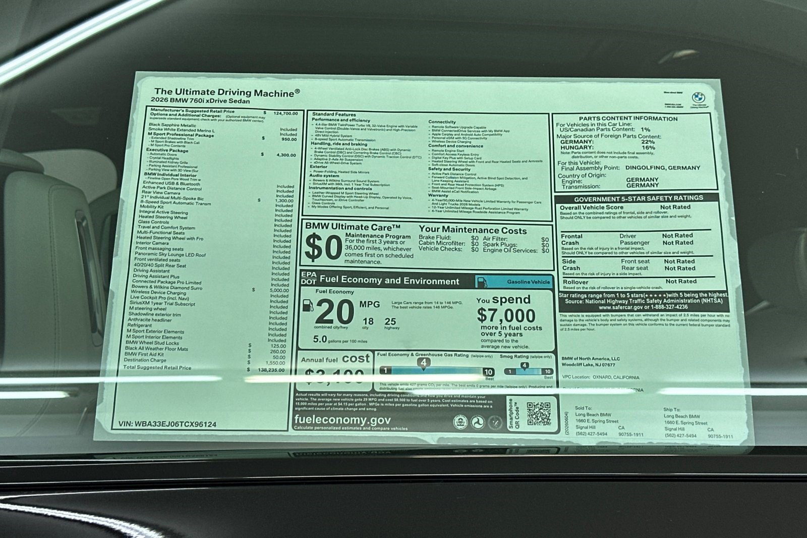 New 2026 BMW 760i xDrive w/ Executive Package AWD/4WD image 29