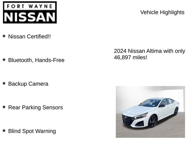 Certified 2024 Nissan Altima 2.5 SR image 7