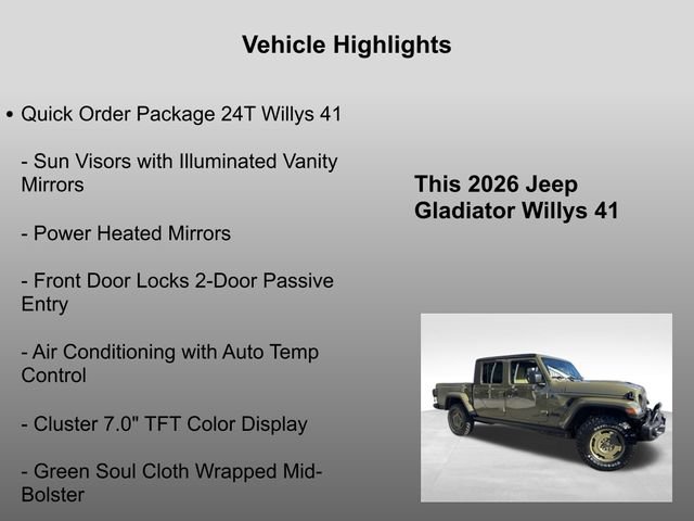New 2026 Jeep Gladiator Willys AWD/4WD image 33