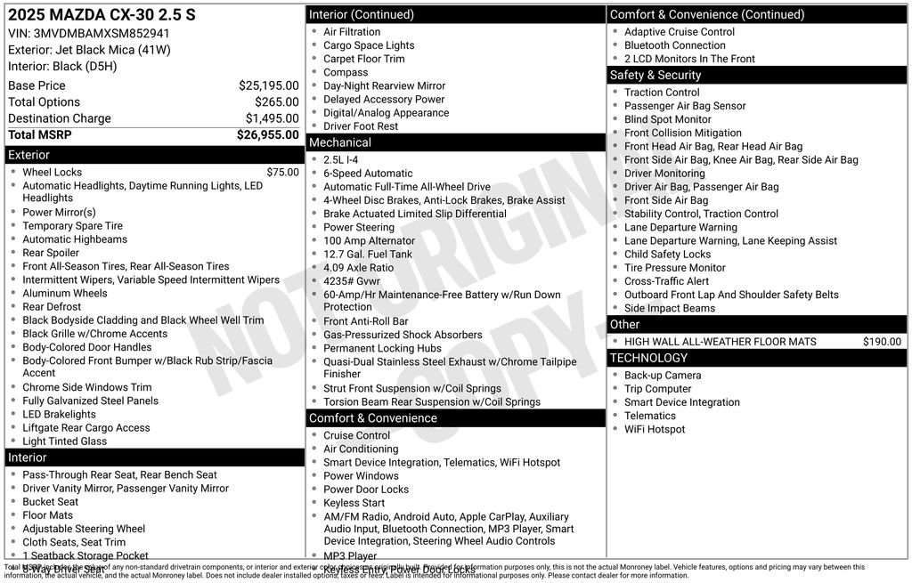 Certified 2025 MAZDA CX-30 AWD 2.5 S image 5