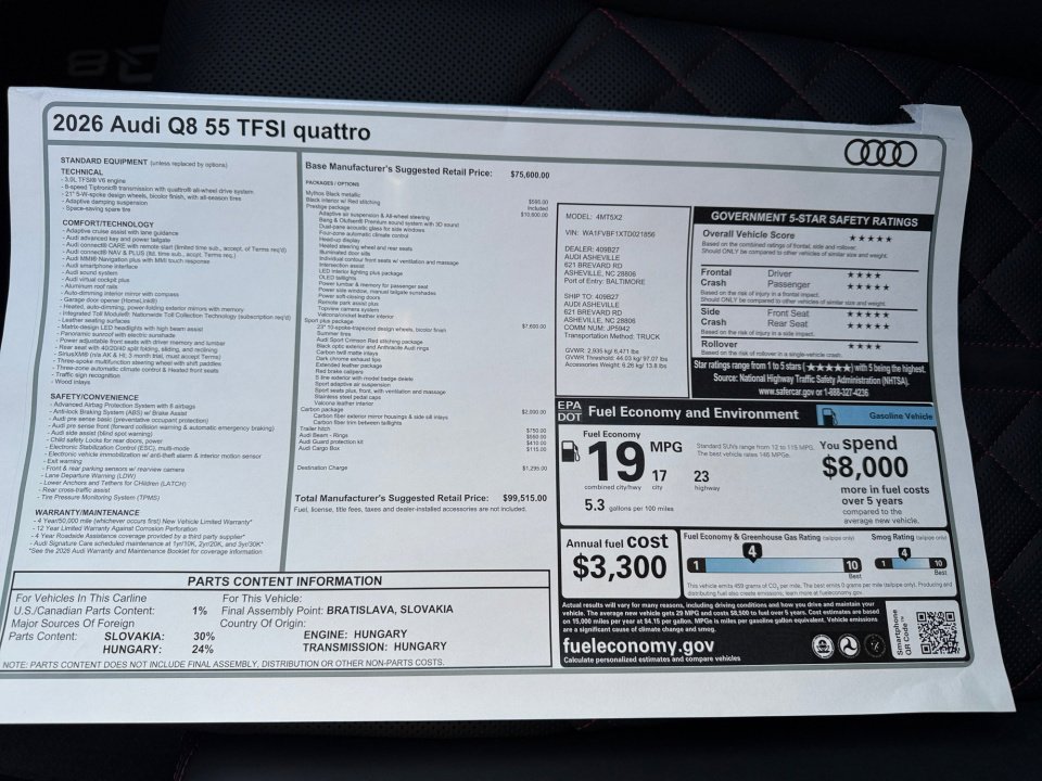 New 2026 Audi Q8 Prestige AWD/4WD image 33