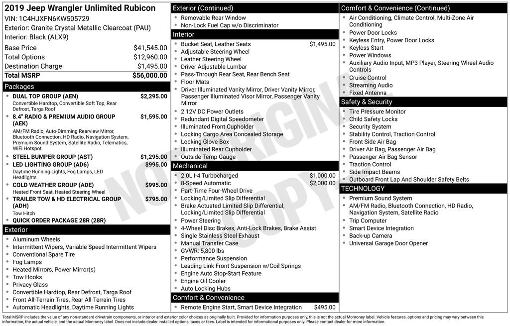 Used 2019 Jeep Wrangler Unlimited Rubicon w/ Dual Top Group image 32