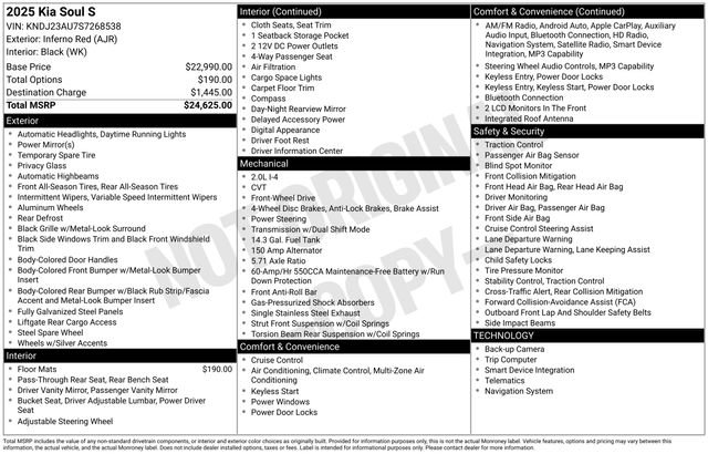 New 2025 Kia Soul S image 15