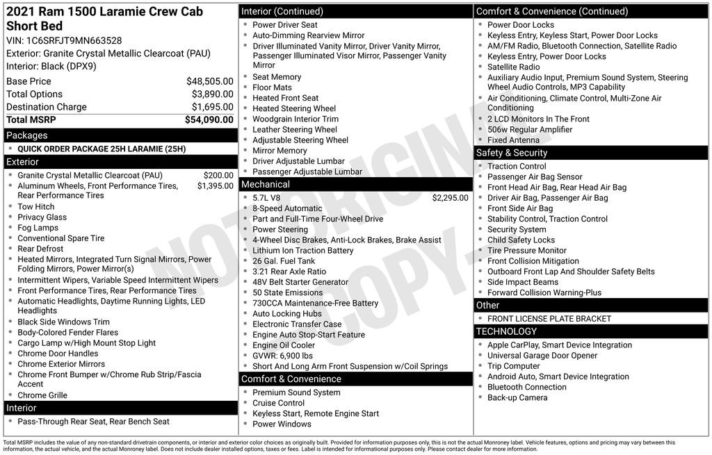 Used 2021 RAM 1500 Laramie image 2