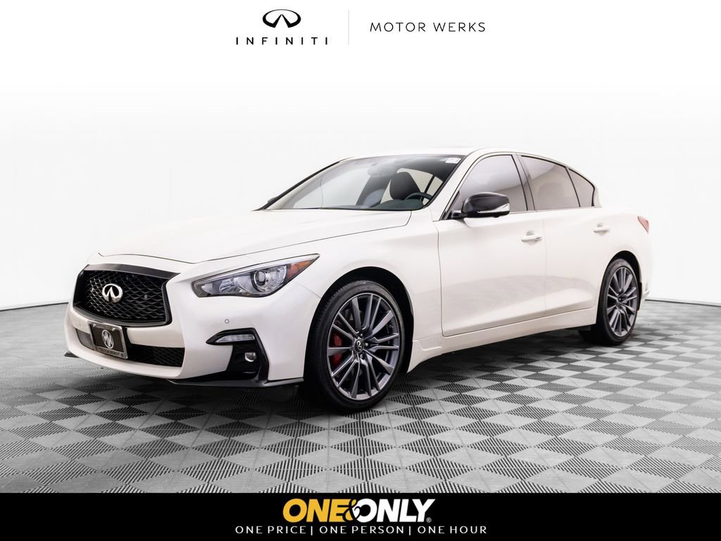 Used 2023 INFINITI Q50 Red Sport 400 w/ Carbon Fiber Package AWD/4WD image 1