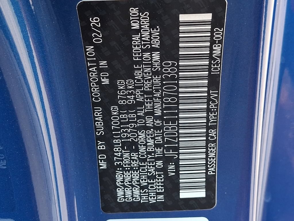 Certified 2026 Subaru BRZ Limited RWD image 28