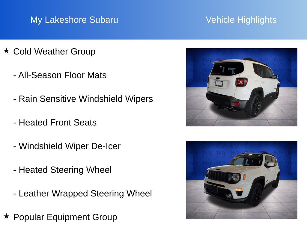 Used 2019 Jeep Renegade Altitude w/ UConnect 8.4 Nav Group AWD/4WD image 13