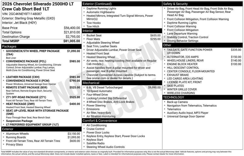 New 2026 Chevrolet Silverado 2500 LT AWD/4WD image 32
