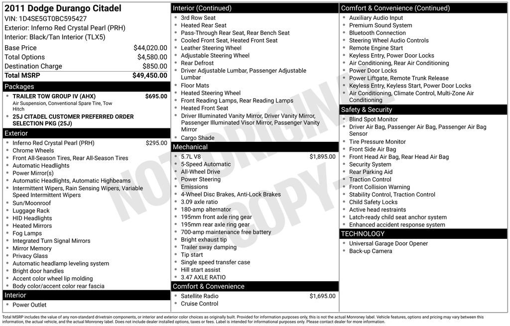 Used 2011 Dodge Durango Citadel w/ Trailer Tow Group IV image 9