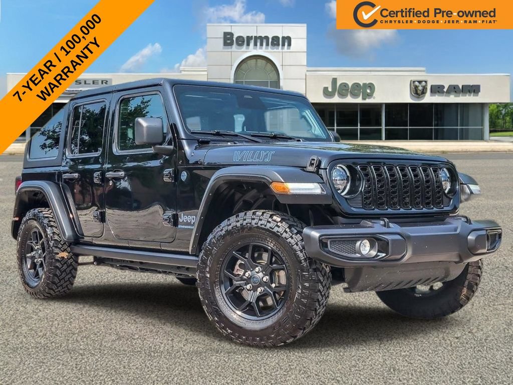 Certified 2025 Jeep Wrangler Unlimited Sport S 4xe AWD/4WD image 1
