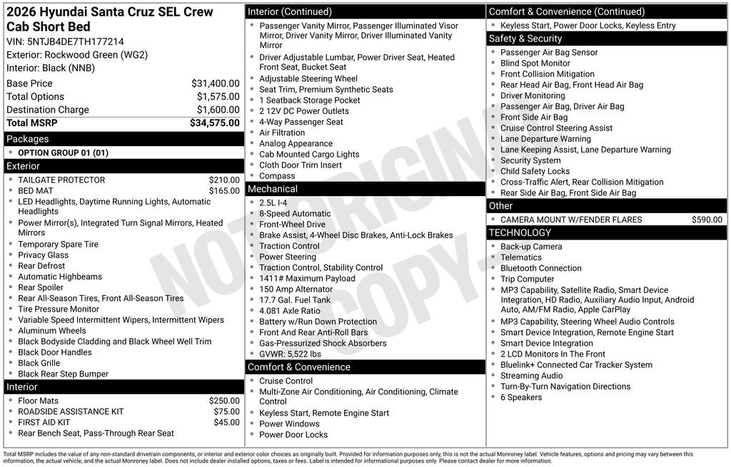 New 2026 Hyundai Santa Cruz SEL FWD image 4
