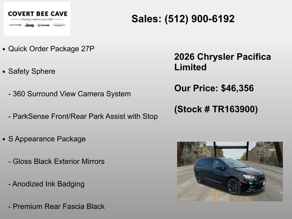 New 2026 Chrysler Pacifica Limited w/ S Appearance Package FWD image 6