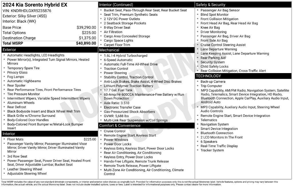 Certified 2024 Kia Sorento EX AWD/4WD image 13