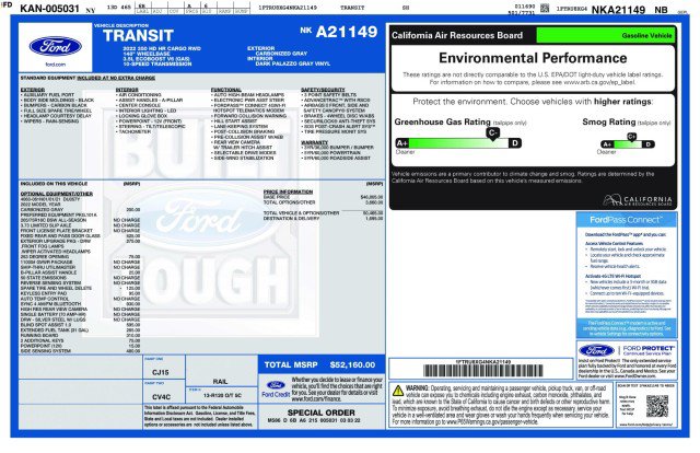 Used 2022 Ford Transit 350 148 High Roof Extended DRW w/ Exterior Upgrade Package RWD image 3