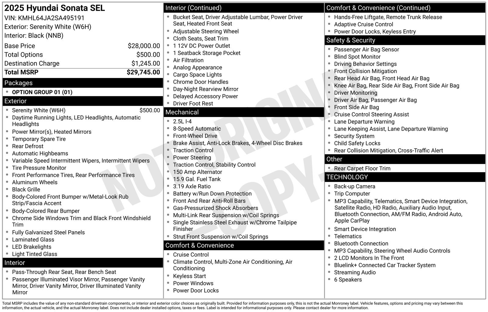 Used 2025 Hyundai Sonata SEL FWD image 34