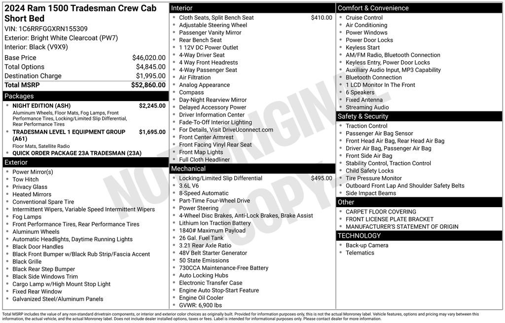 Used 2024 RAM 1500 Tradesman w/ Night Edition AWD/4WD image 15