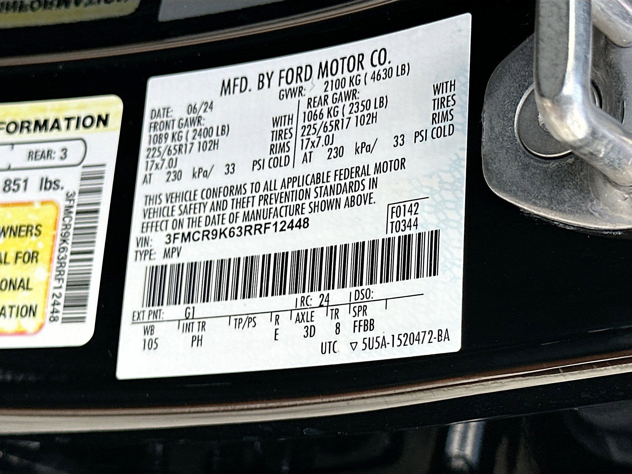 Certified 2024 Ford Bronco Sport Free Wheeling w/ Convenience Package image 32