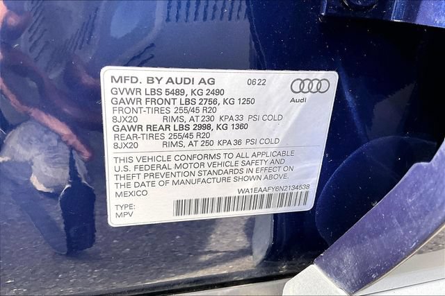 Certified 2022 Audi Q5 2.0T Premium Plus AWD/4WD image 18