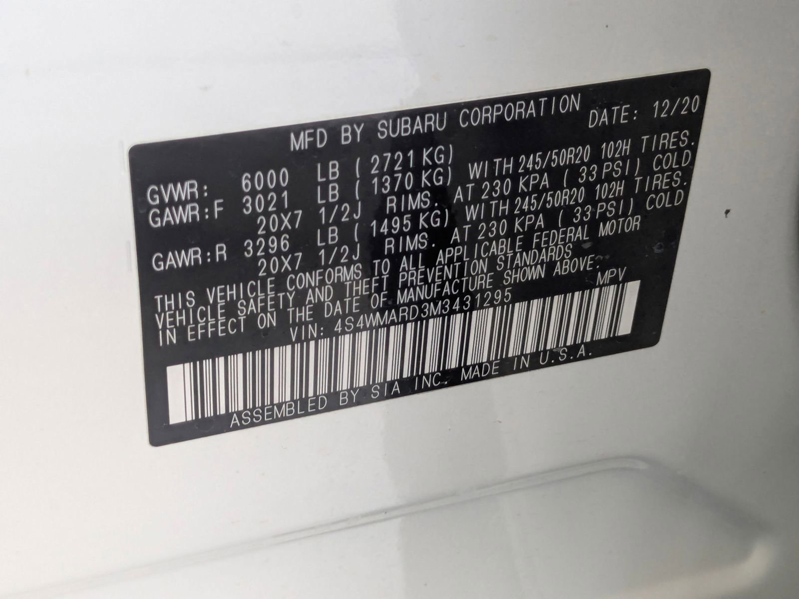 Used 2021 Subaru Ascent Touring w/ Popular Package #2A image 32