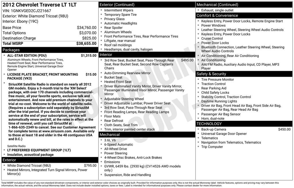 Used 2012 Chevrolet Traverse LT w/ All-Star Edition image 42