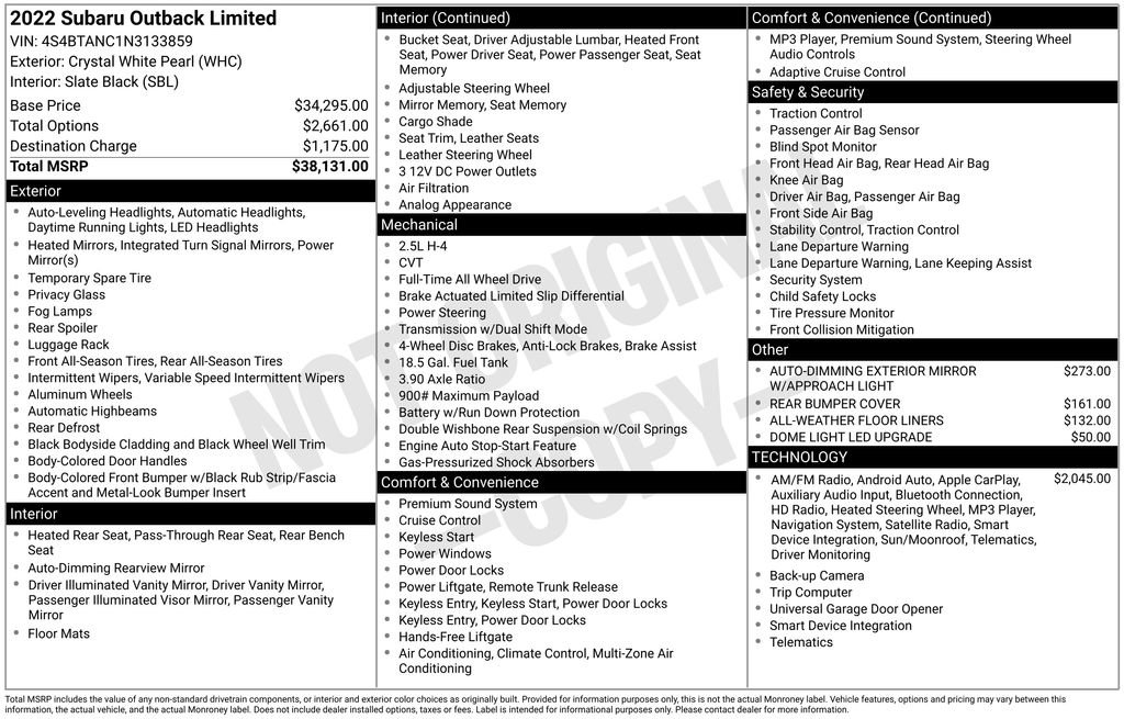 Used 2022 Subaru Outback Limited image 5