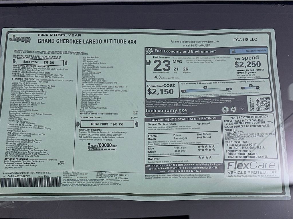 New 2026 Jeep Grand Cherokee Altitude image 21