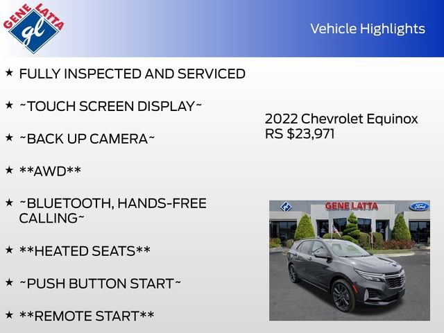 Used 2022 Chevrolet Equinox RS AWD/4WD image 32