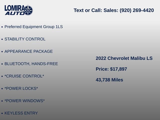 Used 2022 Chevrolet Malibu LS FWD image 10