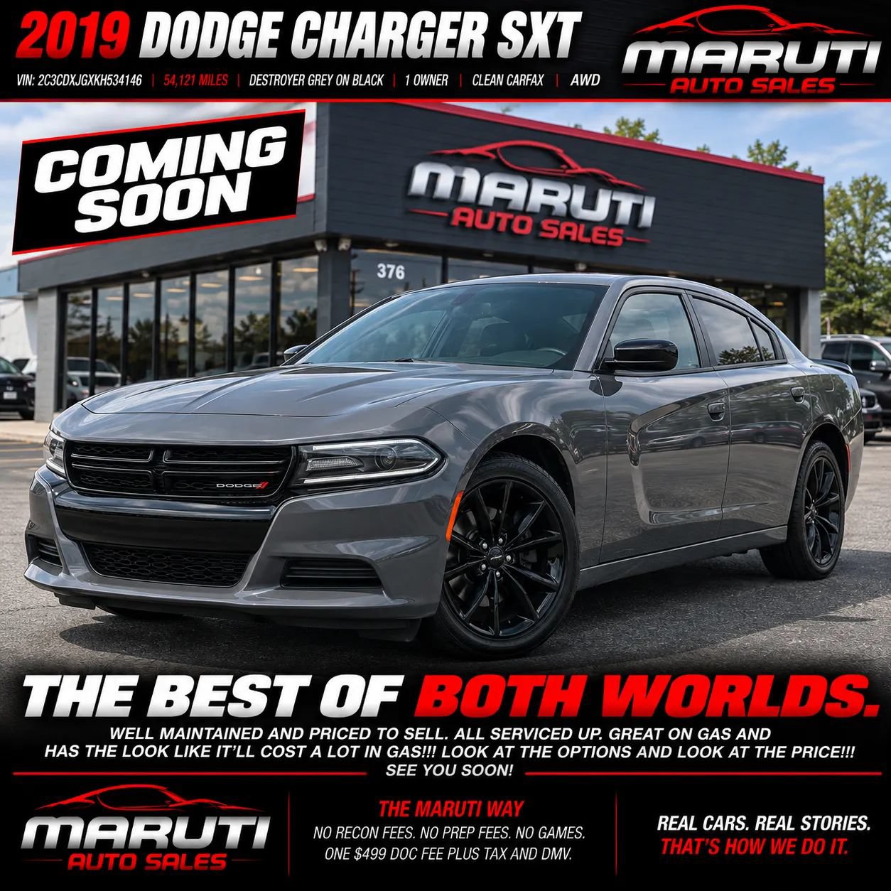 Used 2019 Dodge Charger SXT w/ Blacktop Package AWD/4WD image 47