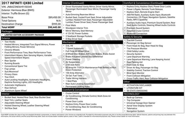 Used 2017 INFINITI QX80 Limited image 3