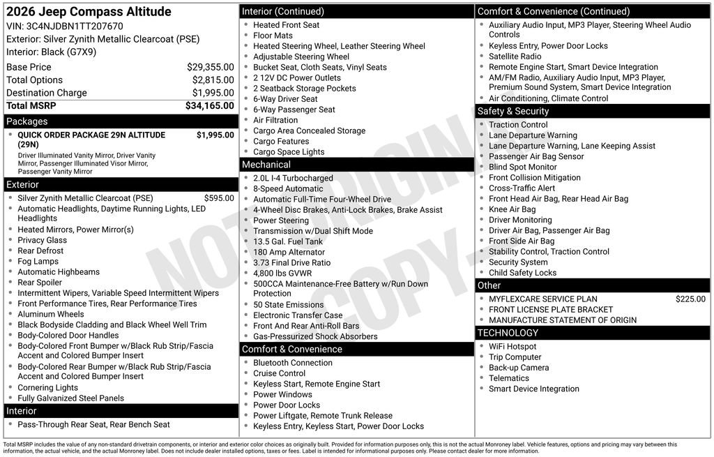 New 2026 Jeep Compass Latitude AWD/4WD image 35