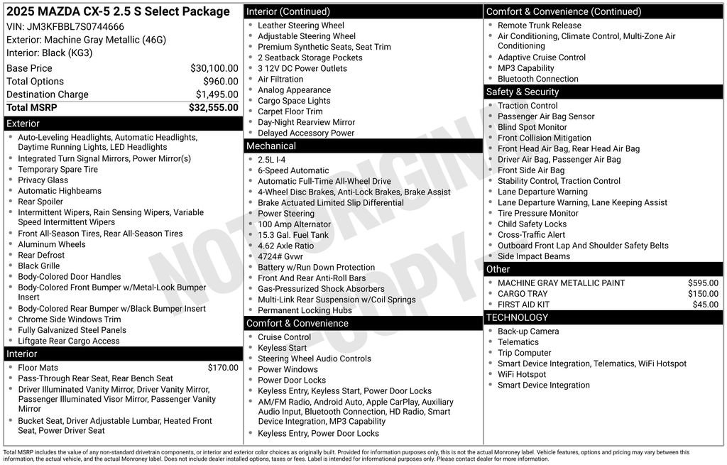 New 2025 MAZDA CX-5 AWD 2.5 S w/ Select Package image 36