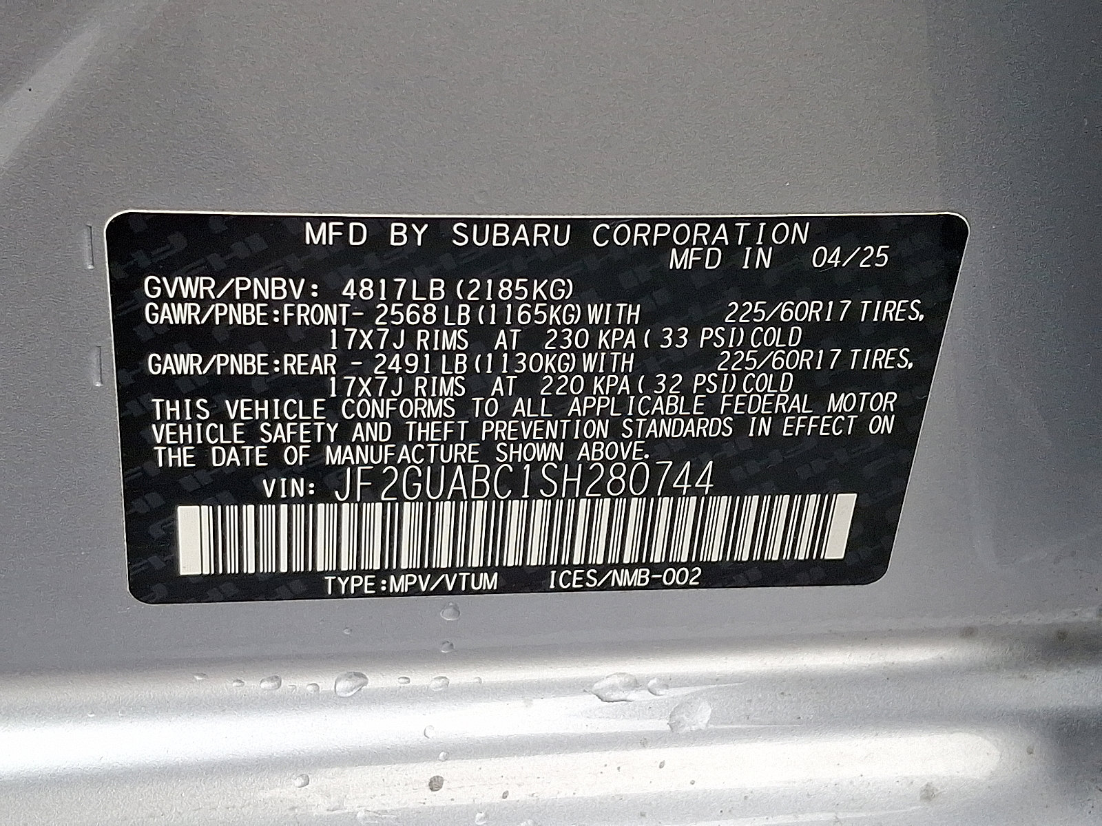 Certified 2025 Subaru Crosstrek 2.0i image 27