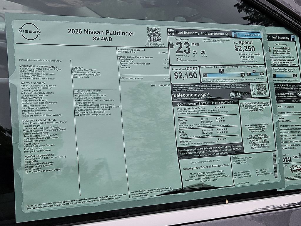 New 2026 Nissan Pathfinder SV AWD/4WD image 12