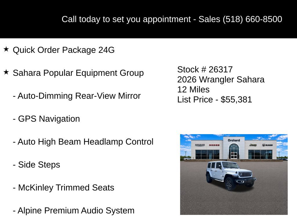 New 2026 Jeep Wrangler Unlimited Sahara AWD/4WD image 5