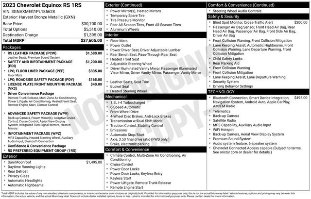 Used 2023 Chevrolet Equinox RS w/ RS Leather Package FWD image 19