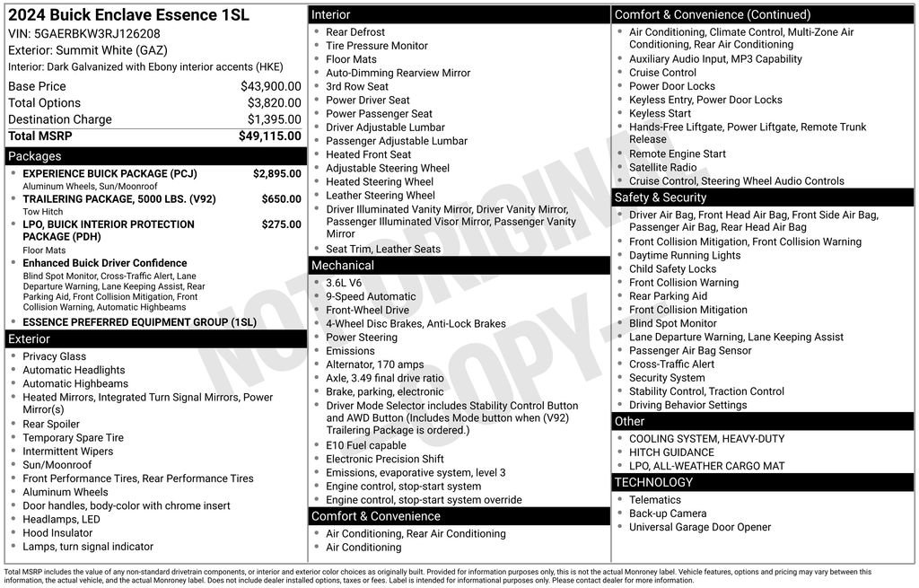 Used 2024 Buick Enclave Essence w/ Experience Buick Package image 12