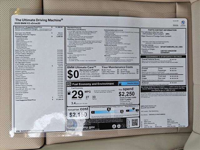 New 2026 BMW X3 xDrive30 image 20