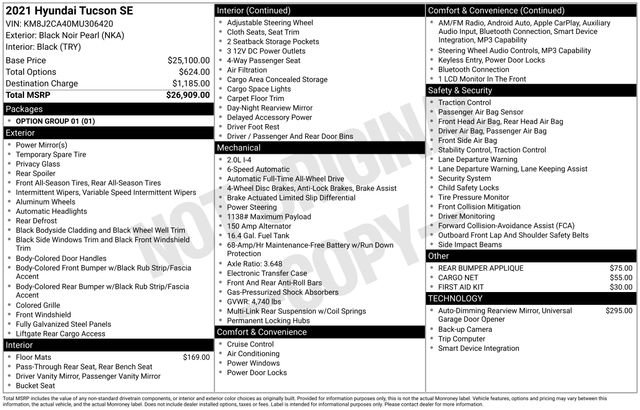 Used 2021 Hyundai Tucson SE AWD/4WD image 5