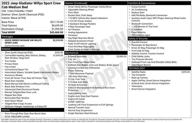 Used 2022 Jeep Gladiator Sport image 33