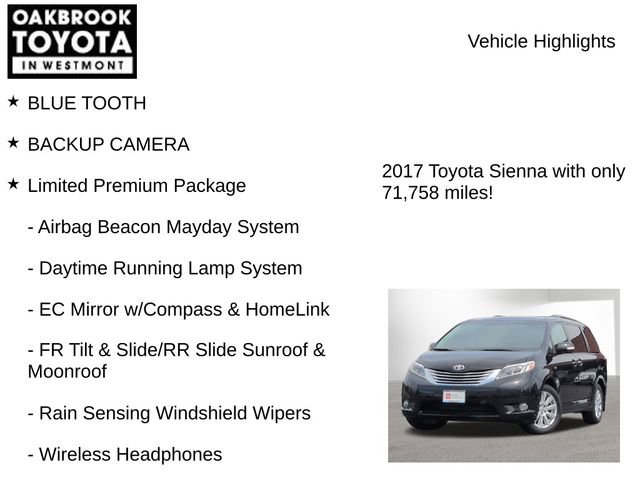 Certified 2017 Toyota Sienna Limited Premium AWD/4WD image 7