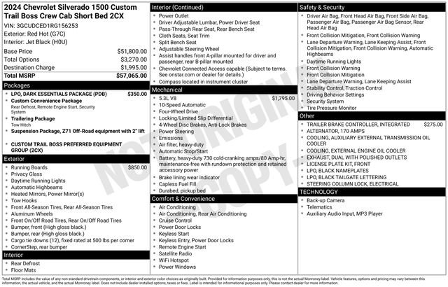 Certified 2024 Chevrolet Silverado 1500 Custom Trail Boss w/ LPO, Dark Essentials Package image 32